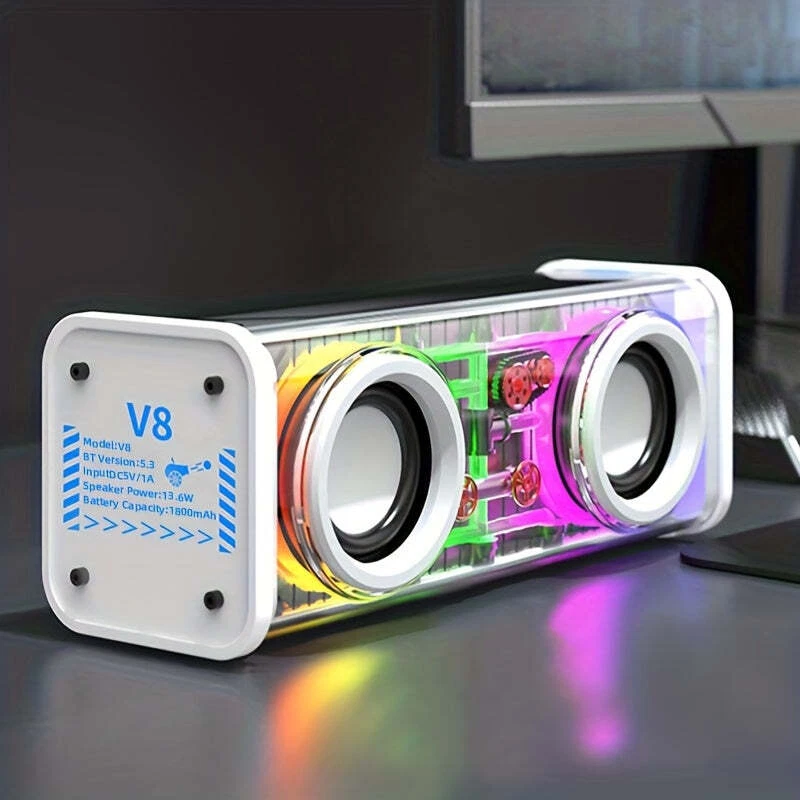 V8 Transparent RGB Bluetooth Speaker