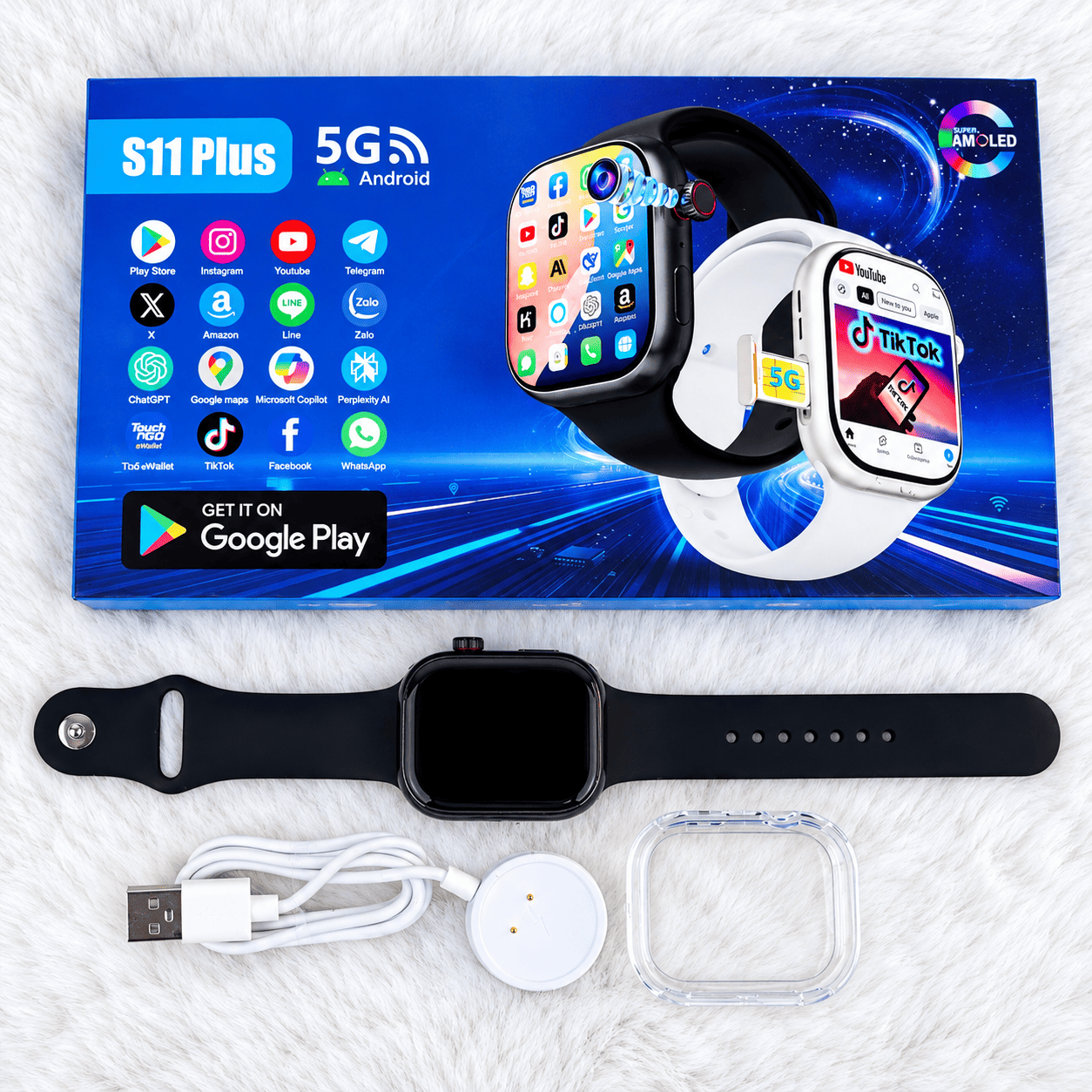 S11 Plus 5G Android Smartwatch 32GB Ram & 256 GB Rom - Image 3
